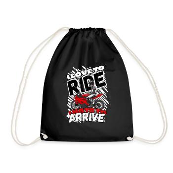 Motorcycle Lifestyle / Motorcycle / Motorcycle biker - Drawstring Bag - black - Front