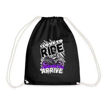 Motorcycle Lifestyle / Motorcycle / Motorcycle biker - Drawstring Bag - black - Front