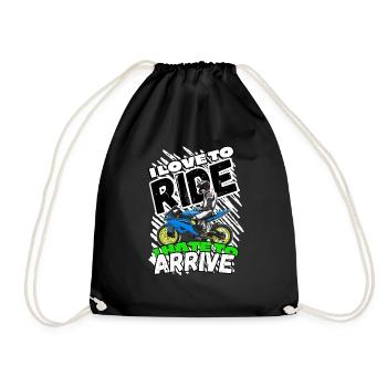 Motorcycle Lifestyle / Motorcycle / Motorcycle biker - Drawstring Bag - black - Front
