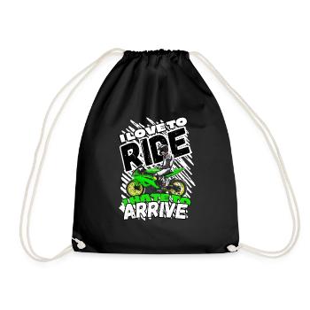 Motorcycle Lifestyle / Motorrad / Motorräder biker - Turnbeutel - Schwarz - Vorne