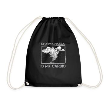 Storm Chasing Funny Meteorology Humor For A Storm - Drawstring Bag - black - Front
