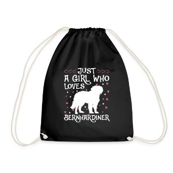 St. Bernard Gift Dogs - Drawstring Bag - black - Front