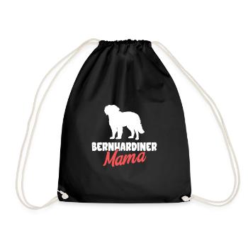 Bernhardiner Geschenk Hunde - Turnbeutel - Schwarz - Vorne