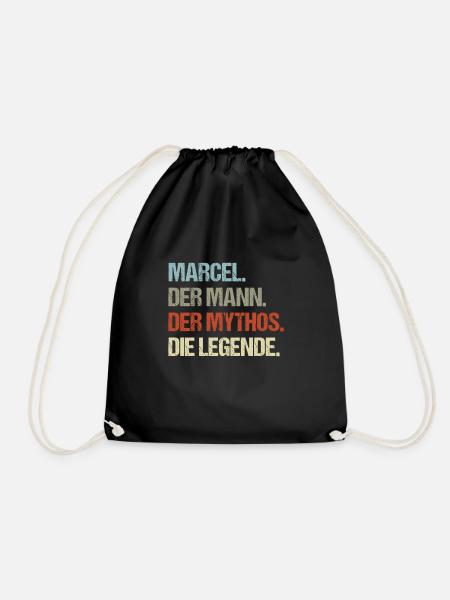 Marcel der Mann der Mythos die Legende - Turnbeutel - Schwarz