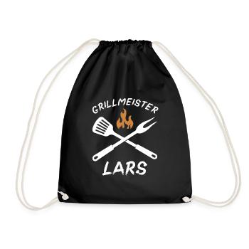 Grillmeister Lars - Turnbeutel - Schwarz - Vorne