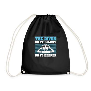 Tec Diver Do It Silent Do It Deeper Funny Plongée - Sac de sport léger - noir - Devant