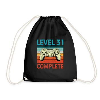 Level 31 Complete - Drawstring Bag - black - Front