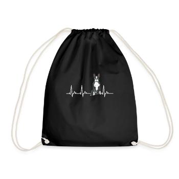 Boston Terrier Gift Dogs - Drawstring Bag - black - Front