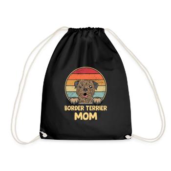 Border Terrier Cadeaux Chiens - Sac de sport léger - noir - Devant