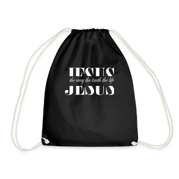 Jesus Die Art Der Wahrheit, Das Leben Des Lebens - Turnbeutel - Schwarz - Vorne