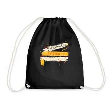 I am limited art paint painter strokes - Drawstring Bag - black - Front