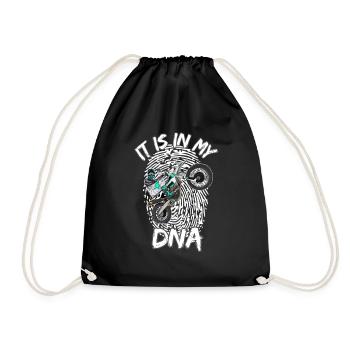 Motocross / Enduro / Freestyle mx / Dirtbike retro - Drawstring Bag - black - Front
