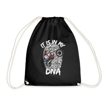 Motocross / Enduro / Freestyle mx / Dirtbike retro - Drawstring Bag - black - Front