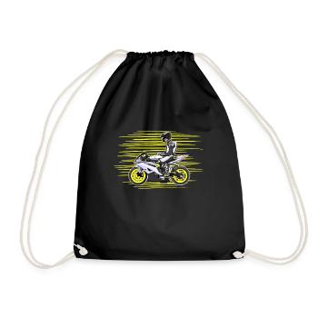 Motorcycle Lifestyle / Motorrad / Motorräder biker - Turnbeutel - Schwarz - Vorne