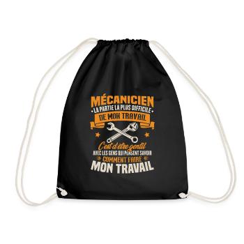 Humour Cadeau pour Mécanicien - Sac de sport léger - noir - Devant