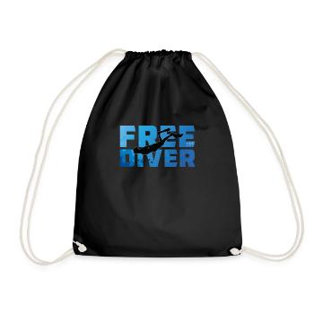 Logo Free Diver Freediving Ocean - Sac de sport léger - noir - Devant