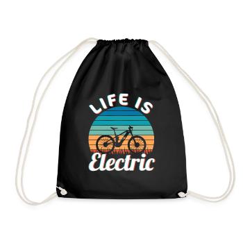 Life is Electric Vintage Ebike Sunset - Sac de sport léger - noir - Devant