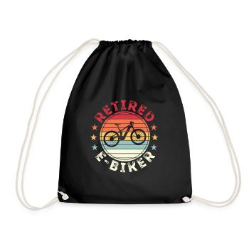 Retraité Ebiker Retro Ebike embt Cadeau - Sac de sport léger - noir - Devant
