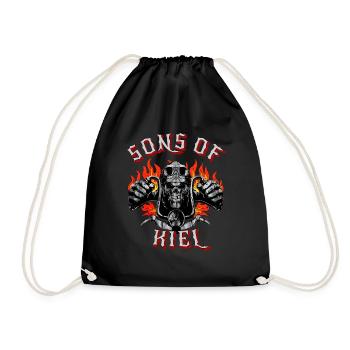 Kiel Biker Geschenk sons of Kiel - Drawstring Bag - black - Front