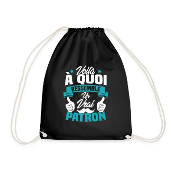 Voilà à quoi ressemble un vrai patron - Sac de sport léger - noir - Devant