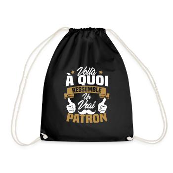 Voilà à quoi ressemble un vrai patron - Sac de sport léger - noir - Devant