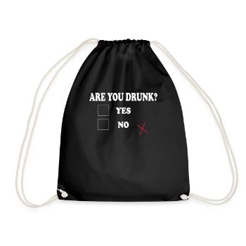 Êtes-vous ivre? Oui Non Devis Party Alcool - Sac de sport léger - noir - Devant