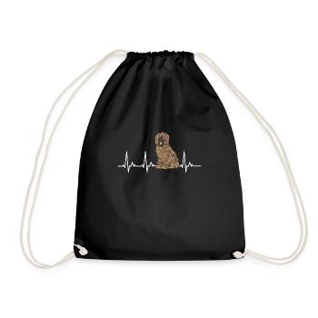 Briard Gift Dogs - Drawstring Bag - black - Front