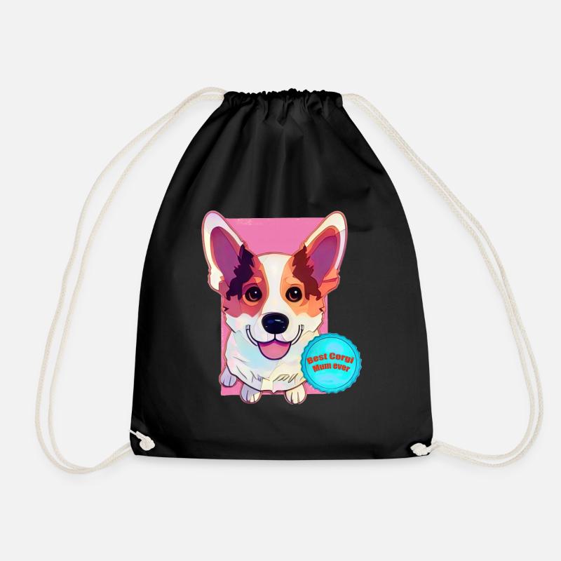 best corgi mum - Turnbeutel - Schwarz