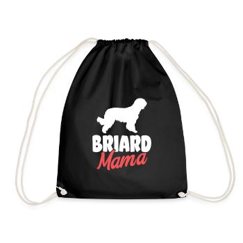 Briard Gift Dogs - Drawstring Bag - black - Front