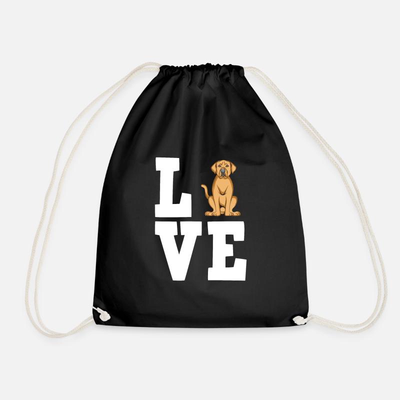 Broholmer Geschenk Hunde - Turnbeutel - Schwarz