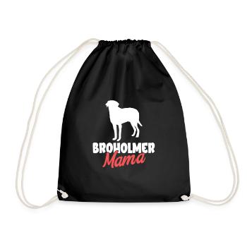 Broholmer Geschenk Hunde - Turnbeutel - Schwarz - Vorne