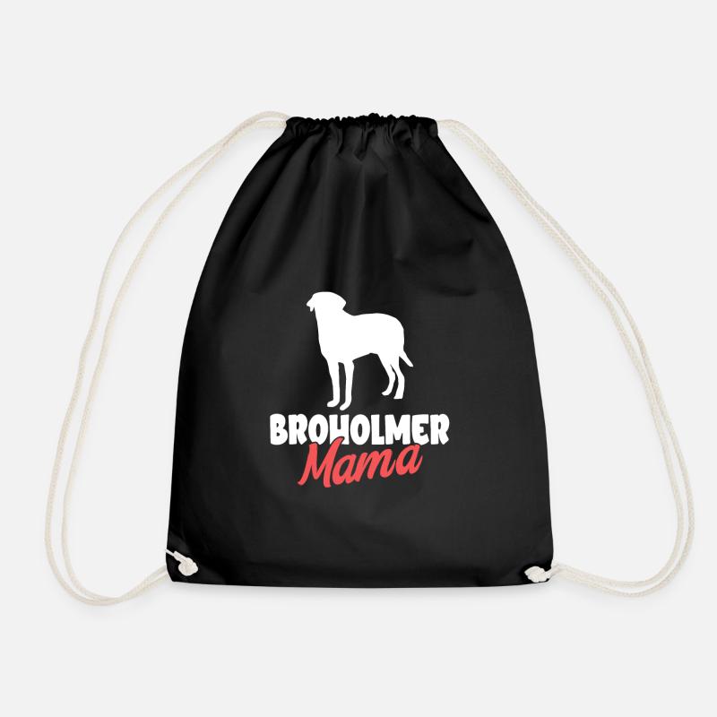 Broholmer Gift Dogs - Drawstring Bag - black