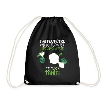 Ile Tahiti Idée Cadeau Homme Femme - Sac de sport léger - noir - Devant