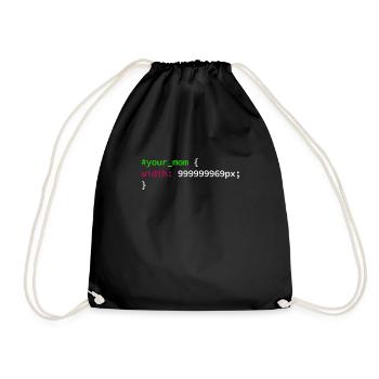 Web and CSS Programmer Developer Coding Code - Drawstring Bag - black - Front