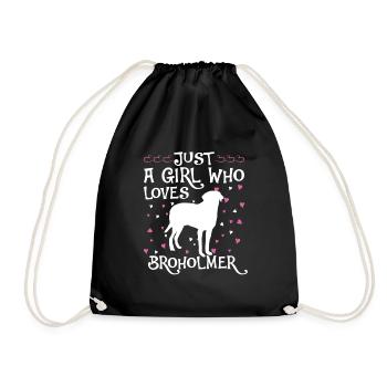 Broholmer Geschenk Hunde - Turnbeutel - Schwarz - Vorne