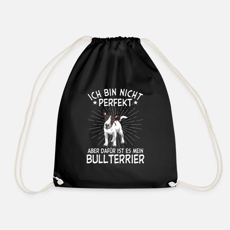 Bullterrier Geschenk Hunde - Turnbeutel - Schwarz