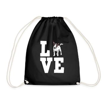 Bull Terrier Chiens cadeaux - Sac de sport léger - noir - Devant
