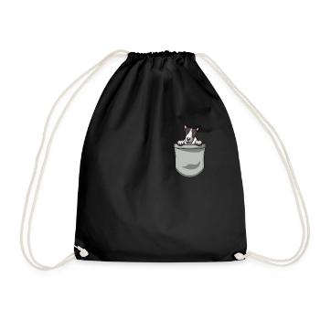 Bull Terrier Chiens cadeaux - Sac de sport léger - noir - Devant