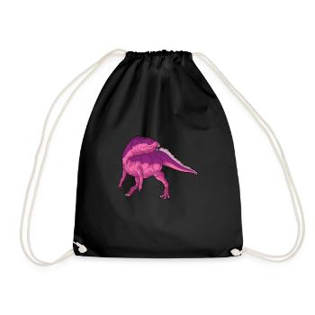 Yinlong Dinosaurier Kinder Dino Geschenk - Turnbeutel - Schwarz - Vorne