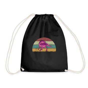 Yinlong Dinosaur Children Dino Gift - Drawstring Bag - black - Front