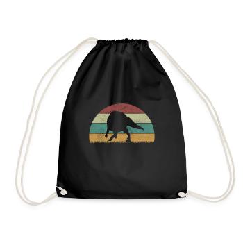 Yinlong Dinosaur Children Dino Gift - Drawstring Bag - black - Front