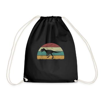 Zupaysaurus Dinosaur Children Dino Gift - Drawstring Bag - black - Front