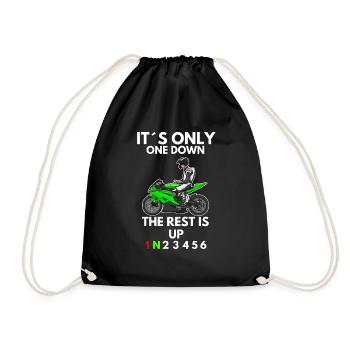 Motorcycle Lifestyle / Motorcycle / Motorcycle biker - Drawstring Bag - black - Front