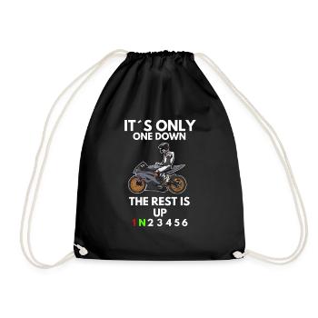 Motorcycle Lifestyle / Motorcycle / Motorcycle biker - Drawstring Bag - black - Front