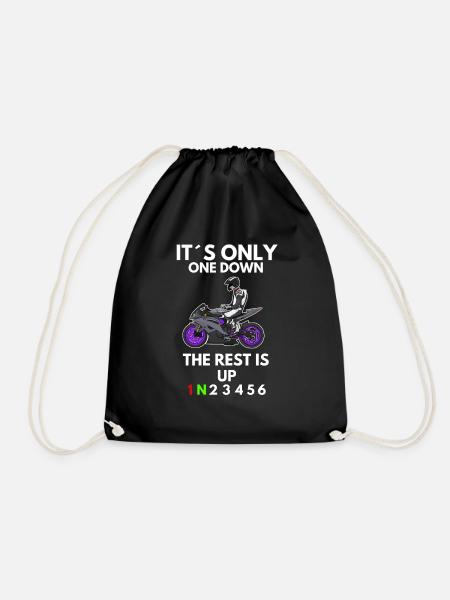 Motorcycle Lifestyle / Motorcycle / Motorcycle biker - Drawstring Bag - black