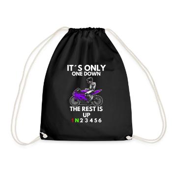Motorcycle Lifestyle / Motorcycle / Motorcycle biker - Drawstring Bag - black - Front