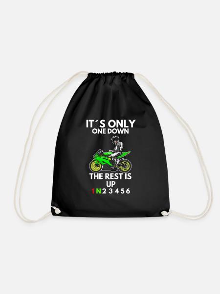 Motorcycle Lifestyle / Motorcycle / Motorcycle biker - Drawstring Bag - black