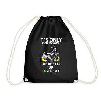 Motorcycle Lifestyle / Motorcycle / Motorcycle biker - Drawstring Bag - black - Front