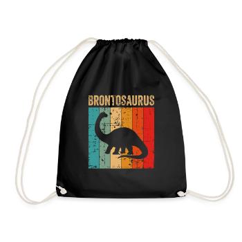 Brontosaurus Dinosaure Enfants Dino Cadeau - Sac de sport léger - noir - Devant
