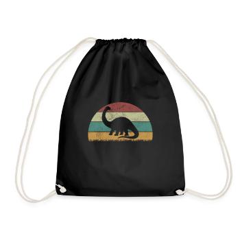 Brontosaurus Dinosaure Enfants Dino Cadeau - Sac de sport léger - noir - Devant